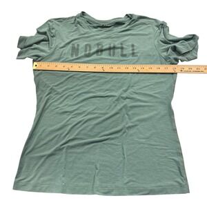 NOBULL Womens T Shirt Size M Green Short Sleeve Athleisure Gym Workout Top